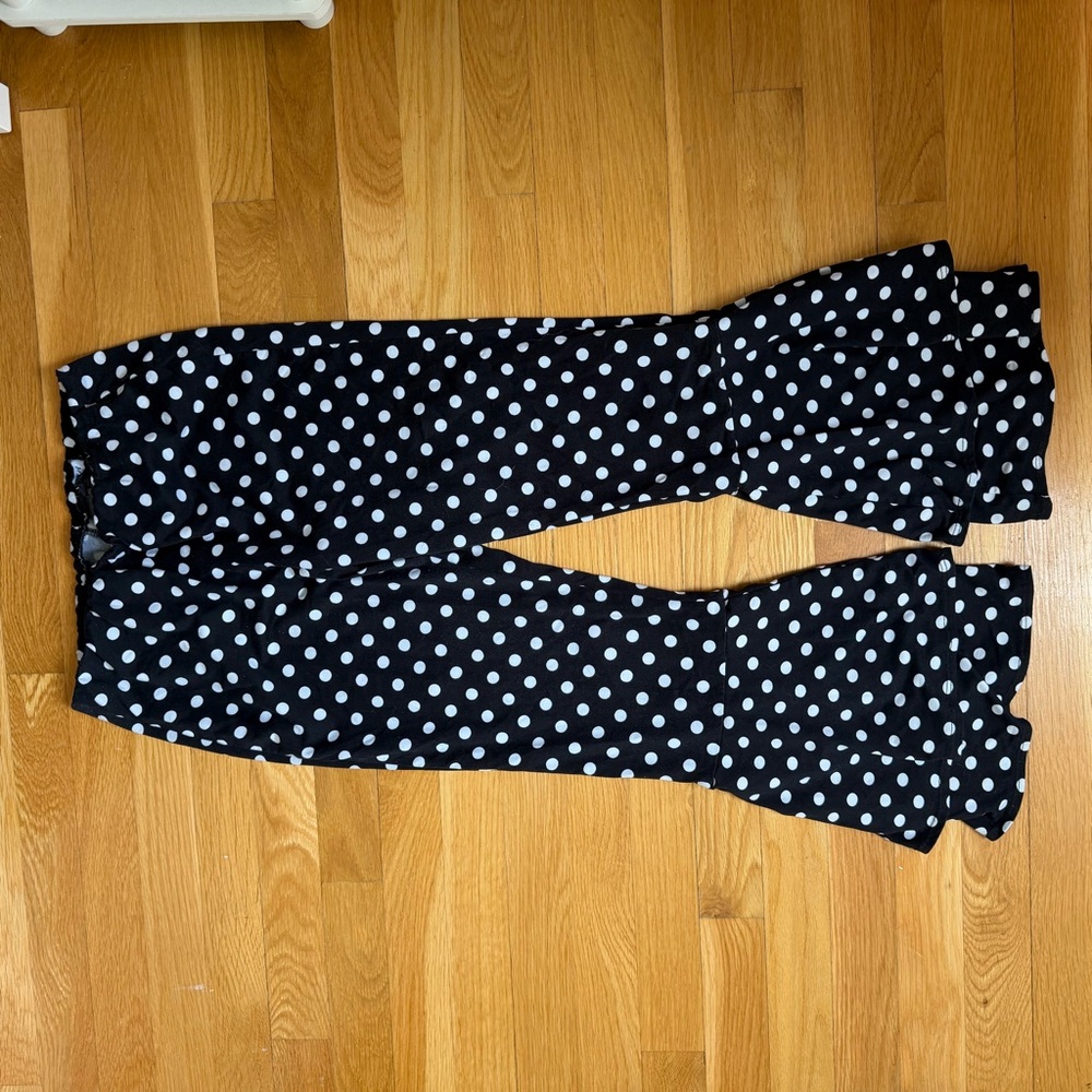 Polka Dot Flare Capris